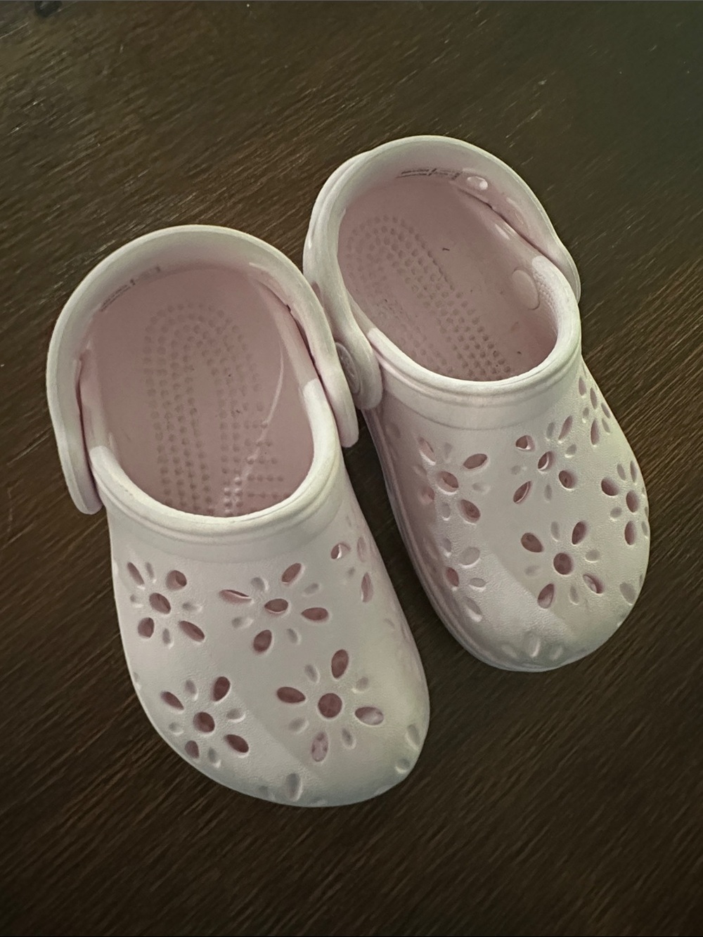 Pink crocs